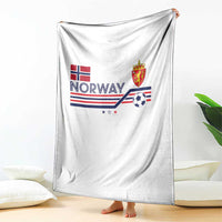 Classic Norway Football Emblem Graphic Throw Blanket Retro Norwegian Flag Coat of Arms Norge Soccer Fans