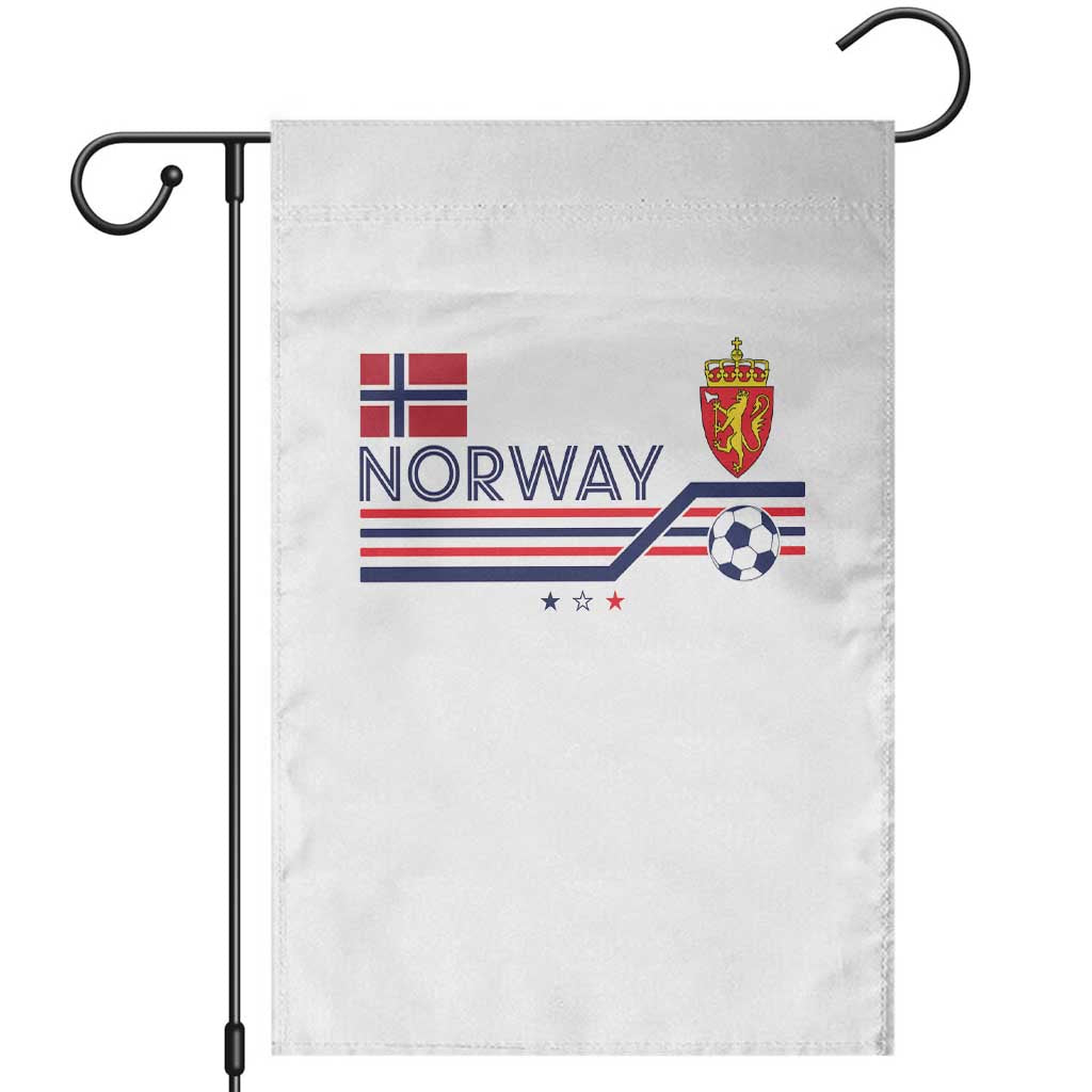 Classic Norway Football Emblem Graphic Garden Flag Retro Norwegian Flag Coat of Arms Norge Soccer Fans