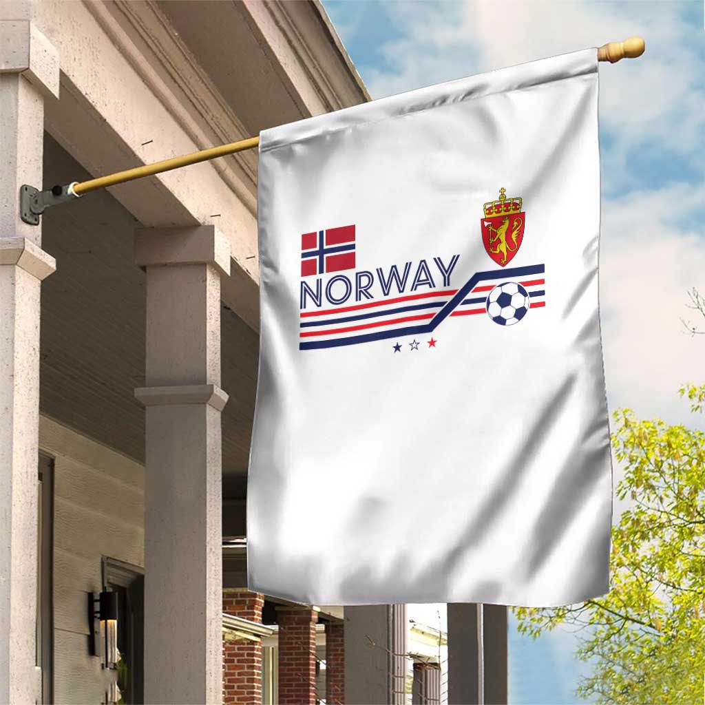 Classic Norway Football Emblem Graphic Garden Flag Retro Norwegian Flag Coat of Arms Norge Soccer Fans