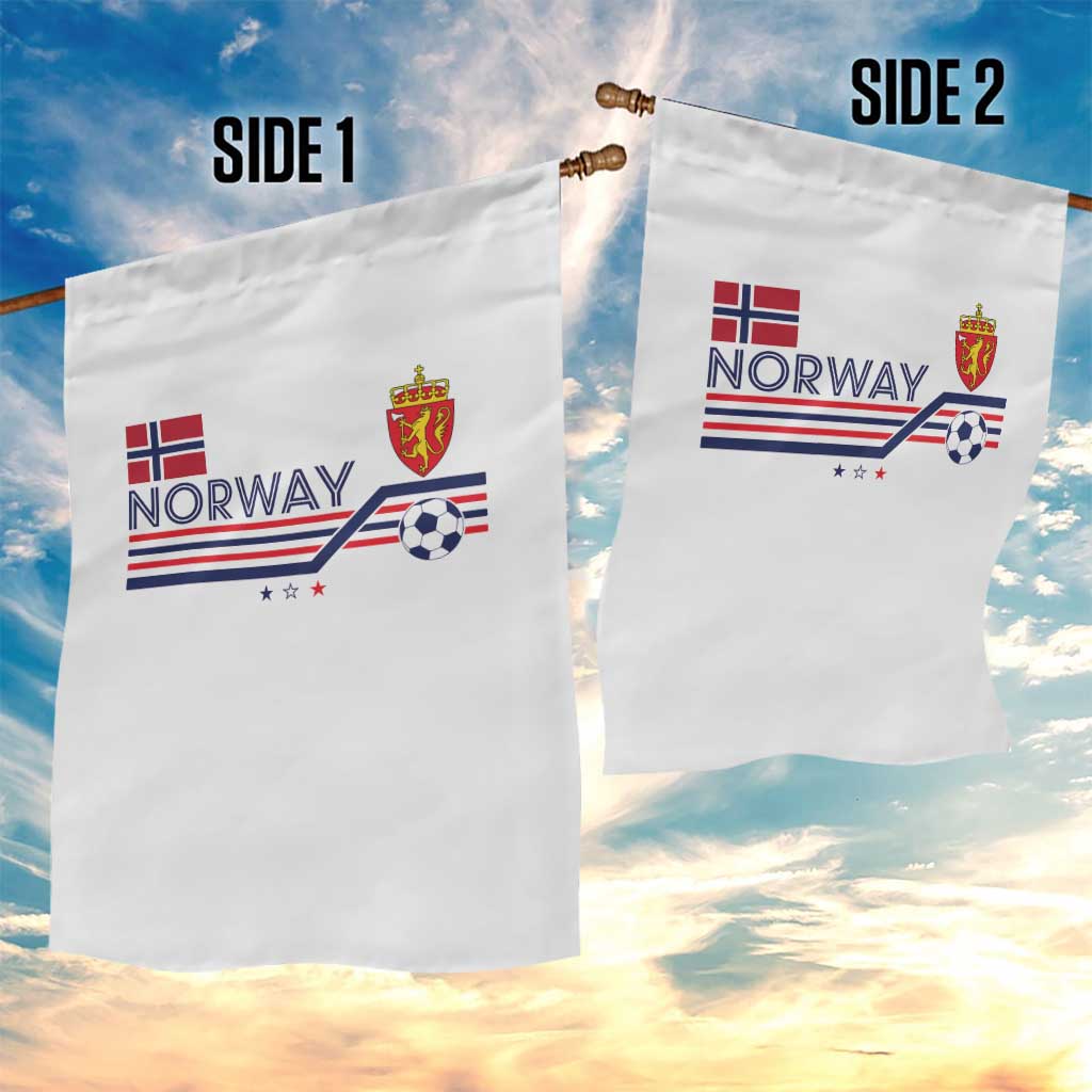 Classic Norway Football Emblem Graphic Garden Flag Retro Norwegian Flag Coat of Arms Norge Soccer Fans