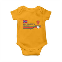 Classic Norway Football Emblem Graphic Baby Onesie Retro Norwegian Flag Coat of Arms Norge Soccer Fans