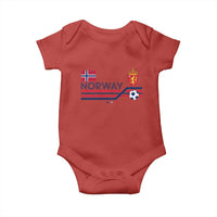 Classic Norway Football Emblem Graphic Baby Onesie Retro Norwegian Flag Coat of Arms Norge Soccer Fans