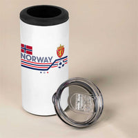 Classic Norway Football Emblem Graphic 4 in 1 Can Cooler Tumbler Retro Norwegian Flag Coat of Arms Norge Soccer Fans