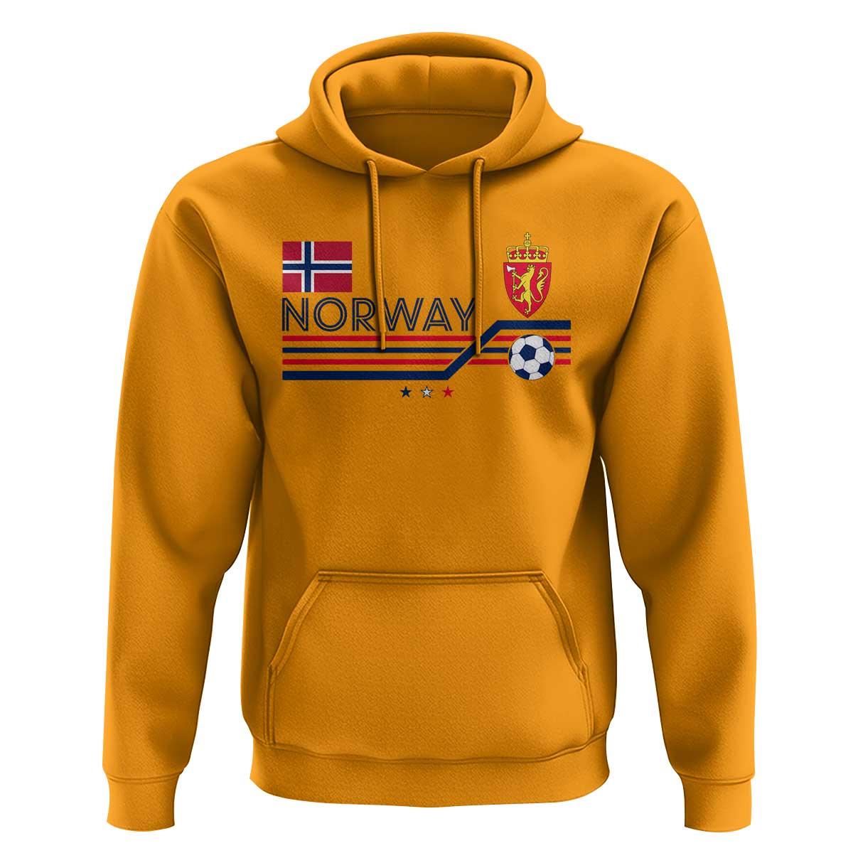 Classic Norway Football Emblem Graphic Hoodie Retro Norwegian Flag Coat of Arms Norge Soccer Fans