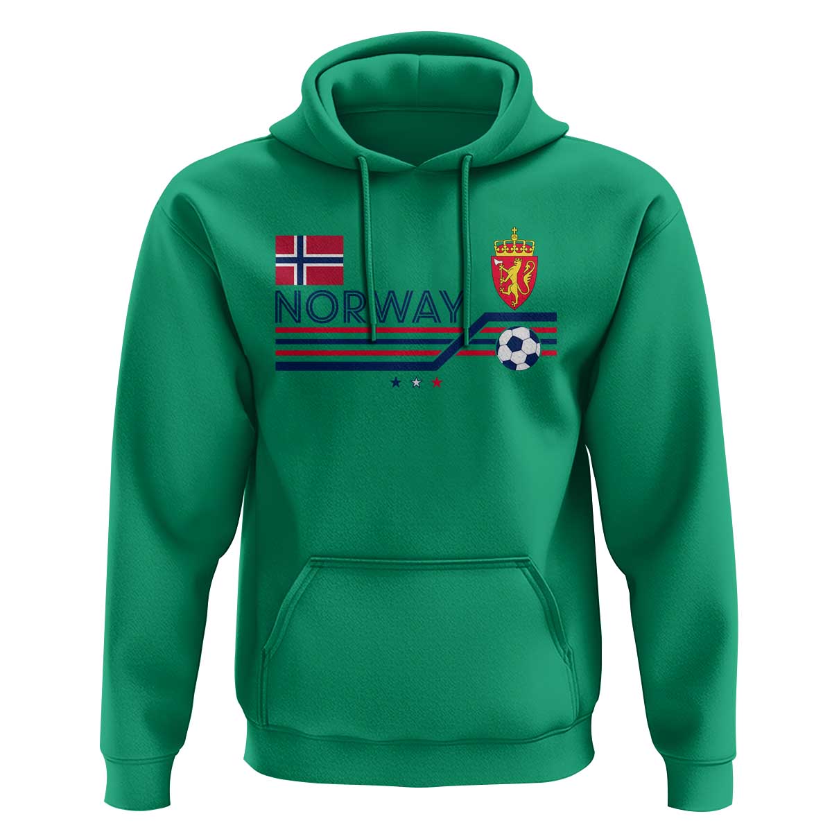 Classic Norway Football Emblem Graphic Hoodie Retro Norwegian Flag Coat of Arms Norge Soccer Fans