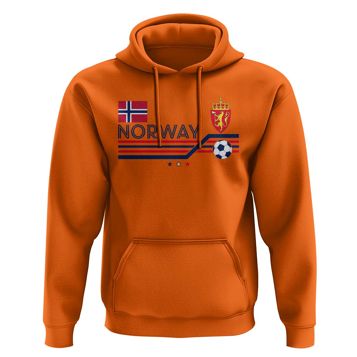 Classic Norway Football Emblem Graphic Hoodie Retro Norwegian Flag Coat of Arms Norge Soccer Fans