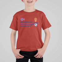 Classic Norway Football Emblem Graphic T Shirt For Kid Retro Norwegian Flag Coat of Arms Norge Soccer Fans