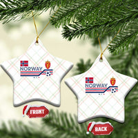 Classic Norway Football Emblem Graphic Ceramic Ornament Retro Norwegian Flag Coat of Arms Norge Soccer Fans