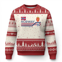 Classic Norway Football Emblem Graphic Ugly Christmas Sweater Retro Norwegian Flag Coat of Arms Norge Soccer Fans