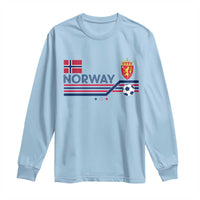 Classic Norway Football Emblem Graphic Long Sleeve Shirt Retro Norwegian Flag Coat of Arms Norge Soccer Fans