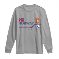 Classic Norway Football Emblem Graphic Long Sleeve Shirt Retro Norwegian Flag Coat of Arms Norge Soccer Fans
