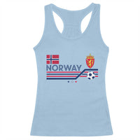 Classic Norway Football Emblem Graphic Racerback Tank Top Retro Norwegian Flag Coat of Arms Norge Soccer Fans