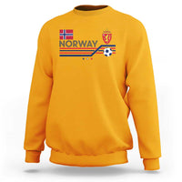 Classic Norway Football Emblem Graphic Sweatshirt Retro Norwegian Flag Coat of Arms Norge Soccer Fans