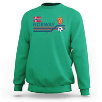 Classic Norway Football Emblem Graphic Sweatshirt Retro Norwegian Flag Coat of Arms Norge Soccer Fans
