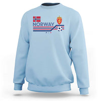 Classic Norway Football Emblem Graphic Sweatshirt Retro Norwegian Flag Coat of Arms Norge Soccer Fans