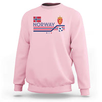 Classic Norway Football Emblem Graphic Sweatshirt Retro Norwegian Flag Coat of Arms Norge Soccer Fans