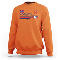 Classic Norway Football Emblem Graphic Sweatshirt Retro Norwegian Flag Coat of Arms Norge Soccer Fans