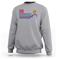 Classic Norway Football Emblem Graphic Sweatshirt Retro Norwegian Flag Coat of Arms Norge Soccer Fans