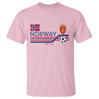 Classic Norway Football Emblem Graphic T Shirt Retro Norwegian Flag Coat of Arms Norge Soccer Fans
