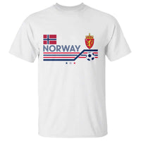 Classic Norway Football Emblem Graphic T Shirt Retro Norwegian Flag Coat of Arms Norge Soccer Fans
