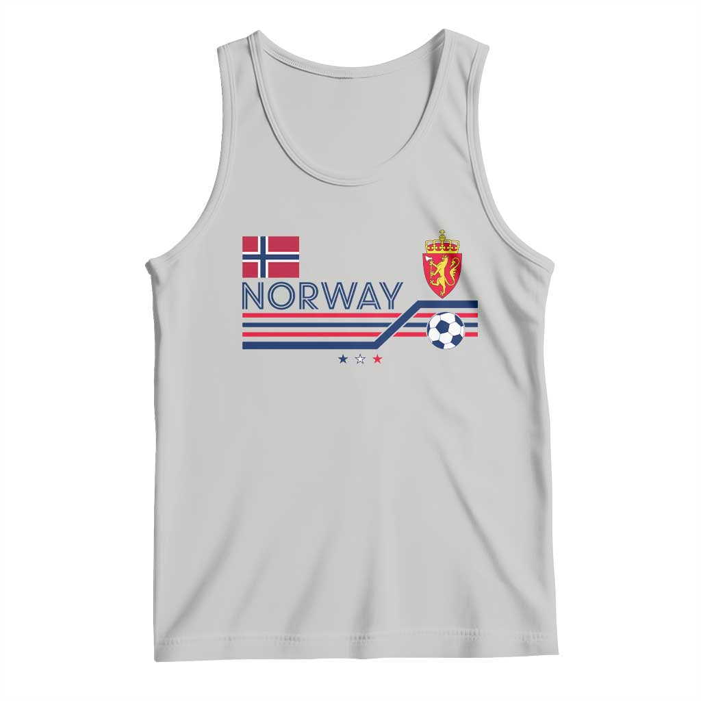 Classic Norway Football Emblem Graphic Tank Top Retro Norwegian Flag Coat of Arms Norge Soccer Fans