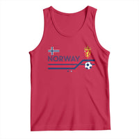 Classic Norway Football Emblem Graphic Tank Top Retro Norwegian Flag Coat of Arms Norge Soccer Fans