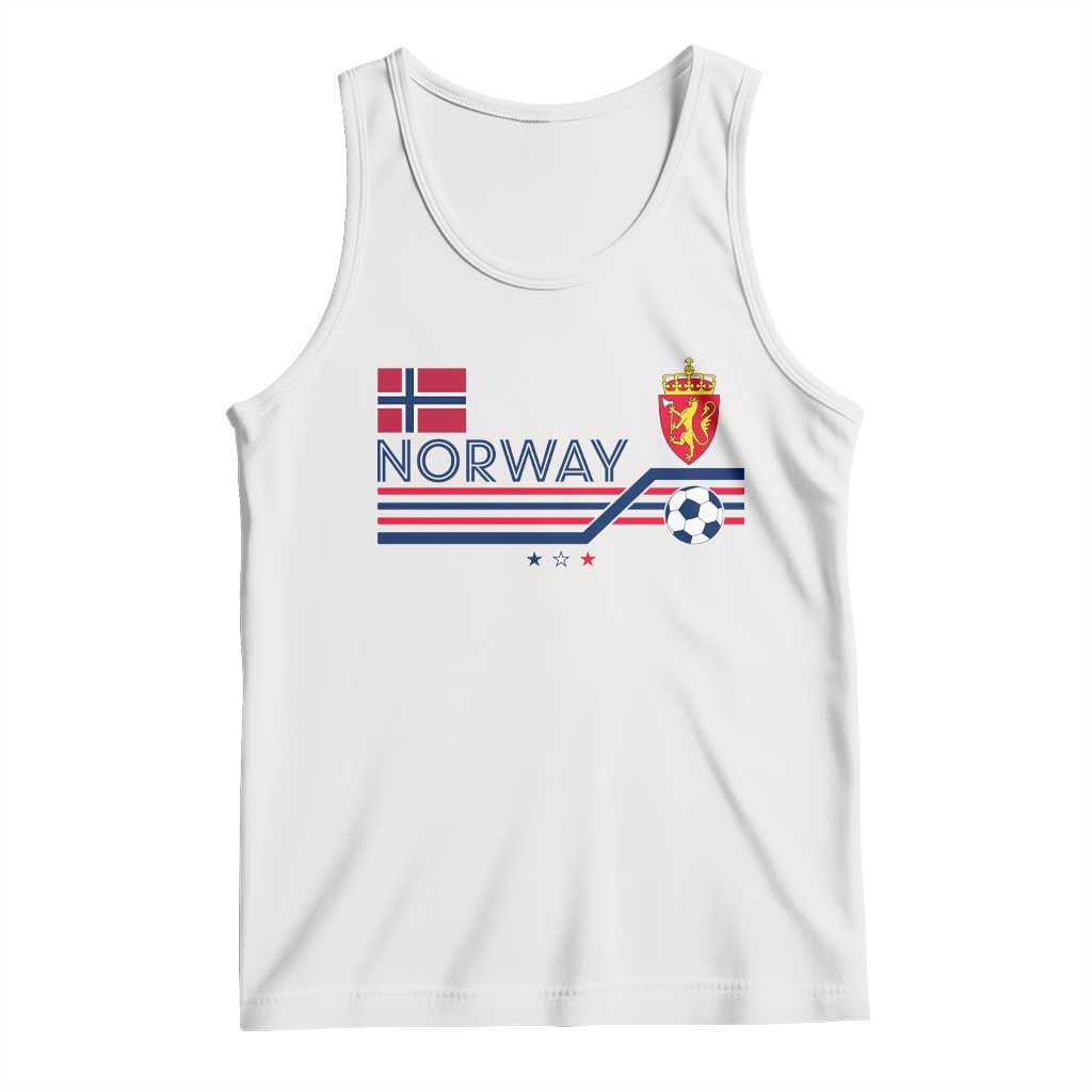 Classic Norway Football Emblem Graphic Tank Top Retro Norwegian Flag Coat of Arms Norge Soccer Fans
