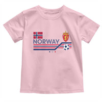 Classic Norway Football Emblem Graphic Toddler T Shirt Retro Norwegian Flag Coat of Arms Norge Soccer Fans