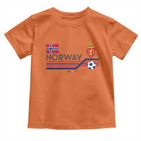 Classic Norway Football Emblem Graphic Toddler T Shirt Retro Norwegian Flag Coat of Arms Norge Soccer Fans