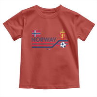 Classic Norway Football Emblem Graphic Toddler T Shirt Retro Norwegian Flag Coat of Arms Norge Soccer Fans