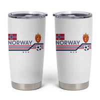 Classic Norway Football Emblem Graphic Tumbler Cup Retro Norwegian Flag Coat of Arms Norge Soccer Fans