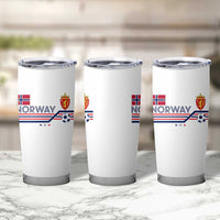 Classic Norway Football Emblem Graphic Tumbler Cup Retro Norwegian Flag Coat of Arms Norge Soccer Fans