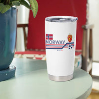 Classic Norway Football Emblem Graphic Tumbler Cup Retro Norwegian Flag Coat of Arms Norge Soccer Fans