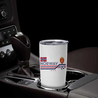 Classic Norway Football Emblem Graphic Tumbler Cup Retro Norwegian Flag Coat of Arms Norge Soccer Fans