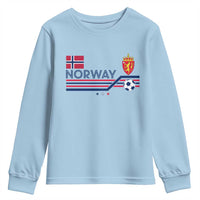 Classic Norway Football Emblem Graphic Youth Sweatshirt Retro Norwegian Flag Coat of Arms Norge Soccer Fans