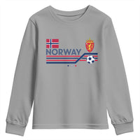 Classic Norway Football Emblem Graphic Youth Sweatshirt Retro Norwegian Flag Coat of Arms Norge Soccer Fans