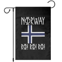 Norway Flag Ro Ro Ro Norse Rune Typography Graphic Garden Flag Norge Football Fans Norwegian Pride