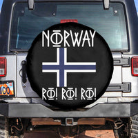 Norway Flag Ro Ro Ro Norse Rune Typography Graphic Spare Tire Cover Norge Football Fans Norwegian Pride
