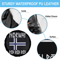 Norway Flag Ro Ro Ro Norse Rune Typography Graphic Spare Tire Cover Norge Football Fans Norwegian Pride