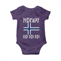 Norway Flag Ro Ro Ro Norse Rune Typography Graphic Baby Onesie Norge Football Fans Norwegian Pride