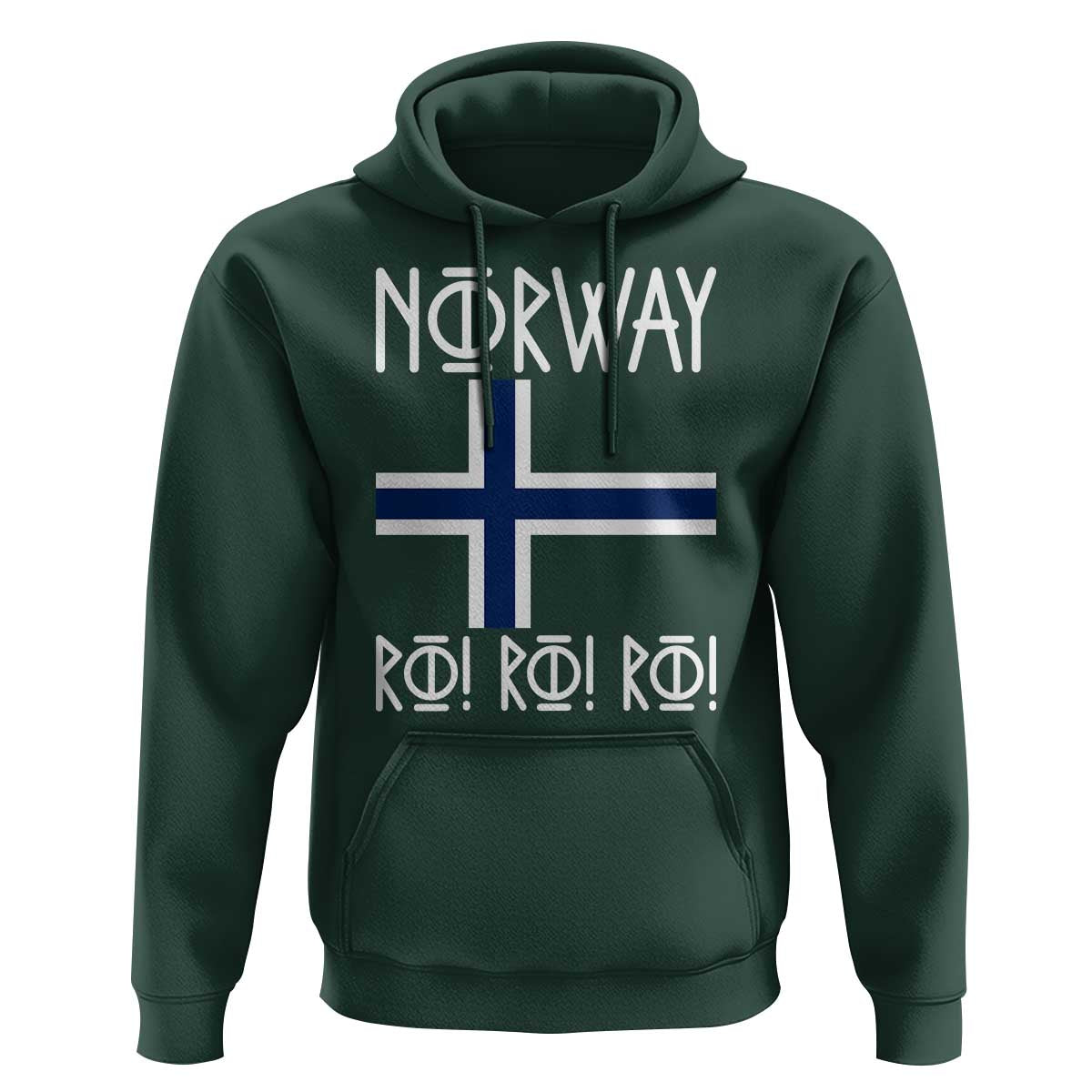Norway Flag Ro Ro Ro Norse Rune Typography Graphic Hoodie Norge Football Fans Norwegian Pride