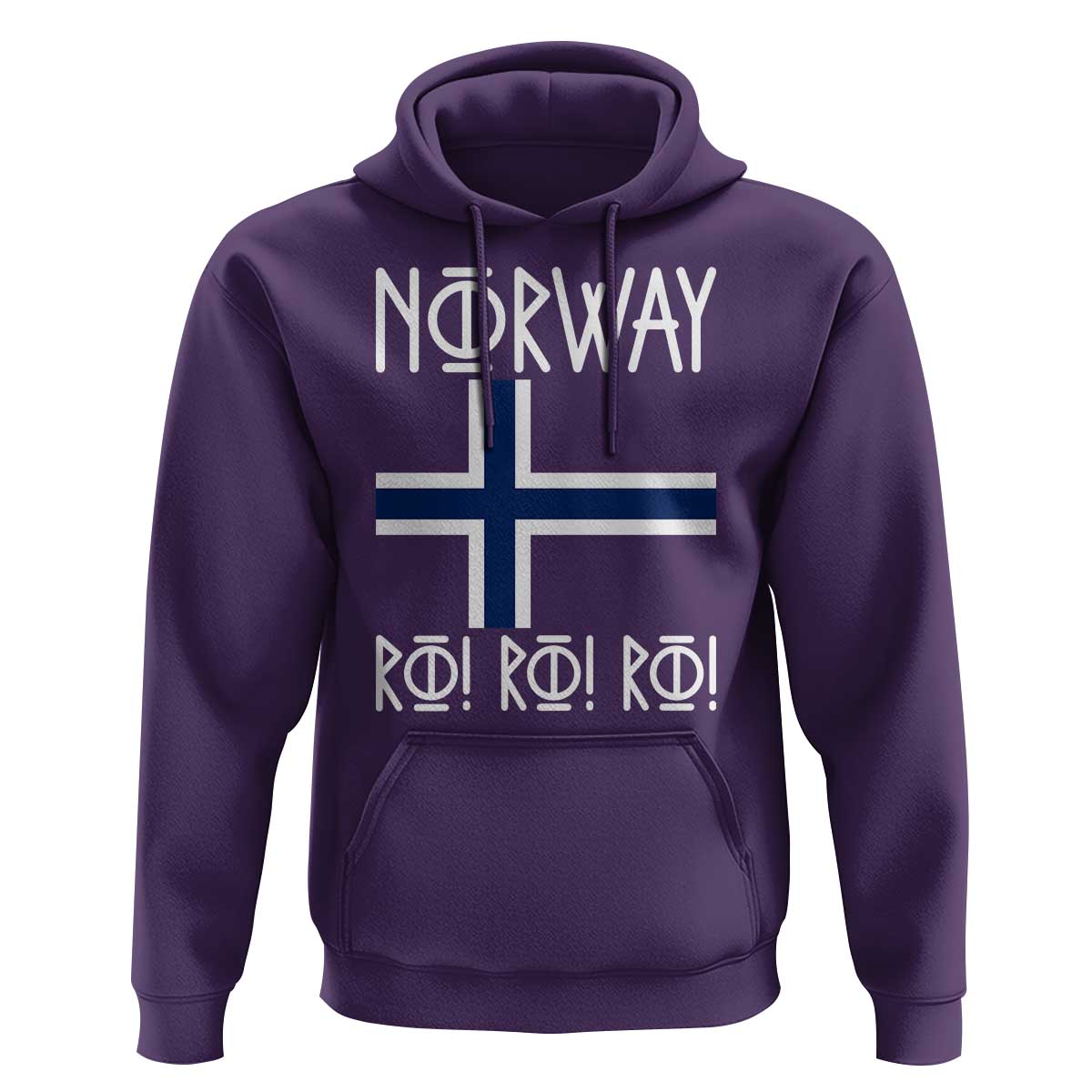 Norway Flag Ro Ro Ro Norse Rune Typography Graphic Hoodie Norge Football Fans Norwegian Pride