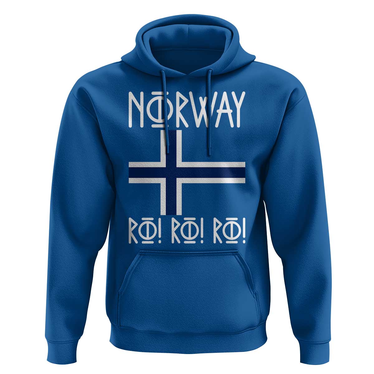 Norway Flag Ro Ro Ro Norse Rune Typography Graphic Hoodie Norge Football Fans Norwegian Pride