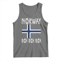 Norway Flag Ro Ro Ro Norse Rune Typography Graphic Tank Top Norge Football Fans Norwegian Pride