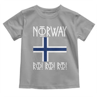 Norway Flag Ro Ro Ro Norse Rune Typography Graphic Toddler T Shirt Norge Football Fans Norwegian Pride