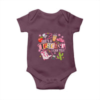 She is a Teacher I Can Tell School Aesthetic Baby Onesie Retro Groovy Western Cowgirl Texas