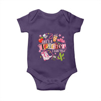 She is a Teacher I Can Tell School Aesthetic Baby Onesie Retro Groovy Western Cowgirl Texas