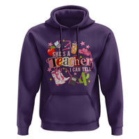 She is a Teacher I Can Tell School Aesthetic Hoodie Retro Groovy Western Cowgirl Texas