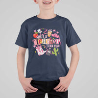 She is a Teacher I Can Tell School Aesthetic T Shirt For Kid Retro Groovy Western Cowgirl Texas