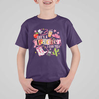 She is a Teacher I Can Tell School Aesthetic T Shirt For Kid Retro Groovy Western Cowgirl Texas